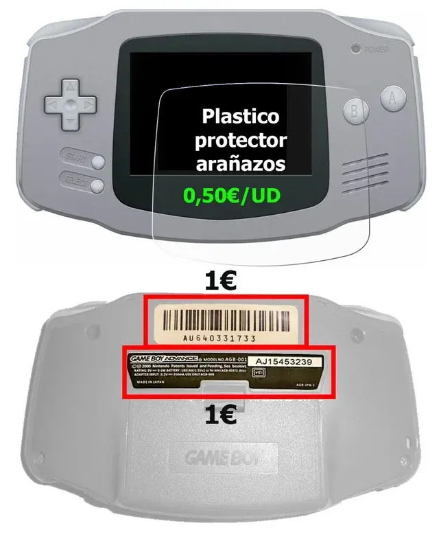 Porta Batteria Trasparente Rosa/fucsia Culsam Per Game Boy Advance E Color, Ricambio - Foto 1