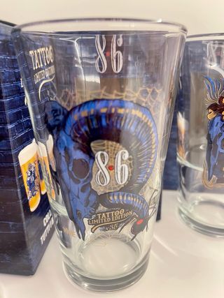 Lotto 4 Bicchieri Birra Bavaria 8.3 Tattoo Ed.