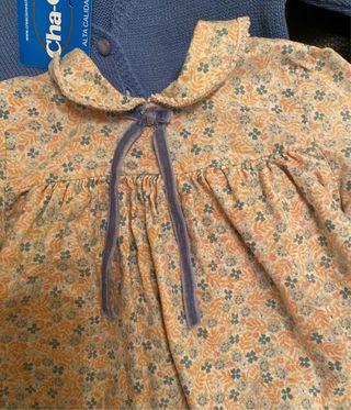 Conjunto vestido y chaquetilla bebé
