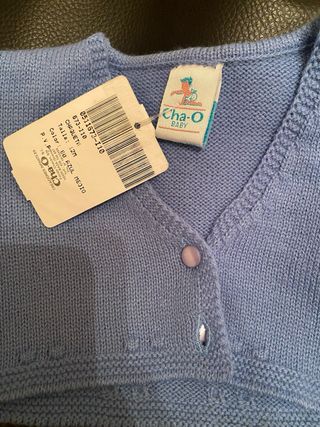 Conjunto vestido y chaquetilla bebé