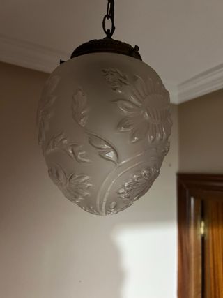 Lámpara colgante cristal floral