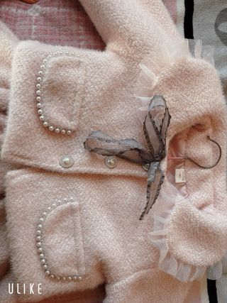 Conjunto Vestido y Chaqueta Niña Rosa