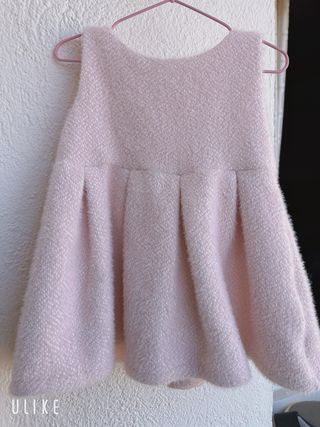 Conjunto Vestido y Chaqueta Niña Rosa