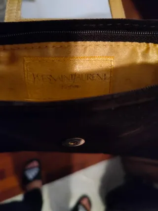 Pochette Yves Saint Laurent marrone e oro