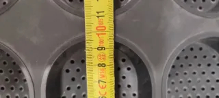 8 Moldes Silicona Panecillos Negro Verde