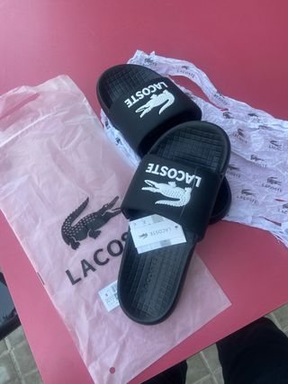 Chanclas Lacoste Negras Talla 8
