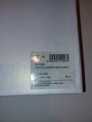 Piatto a forma di cuore Henriette