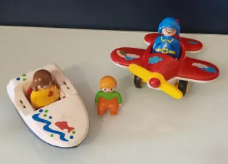 Playmobil 123 Avión y Barco con Figuras