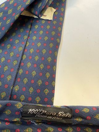 Corbata vintage azul Goldoni Roma