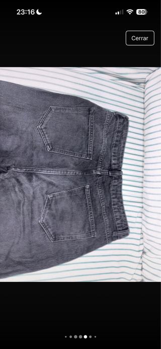 Pantalones tejanos anchos negros