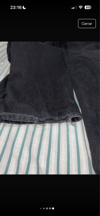Pantalones tejanos anchos negros