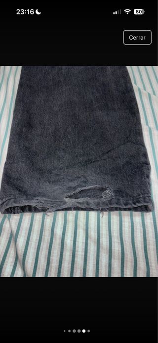 Pantalones tejanos anchos negros