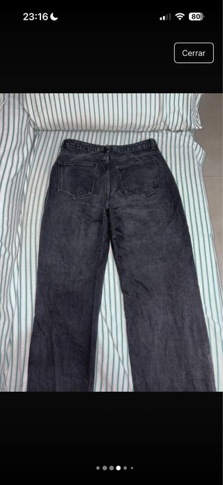 Pantalones tejanos anchos negros