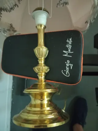 Tris Lampade Abat Jour Vintage Oro Rosa