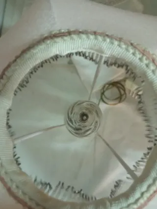 Tris Lampade Abat Jour Vintage Oro Rosa