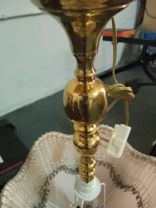 Tris Lampade Abat Jour Vintage Oro Rosa