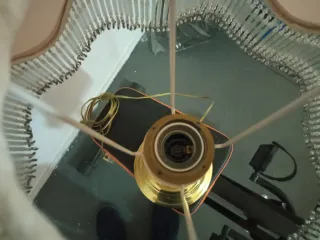 Tris Lampade Abat Jour Vintage Oro Rosa