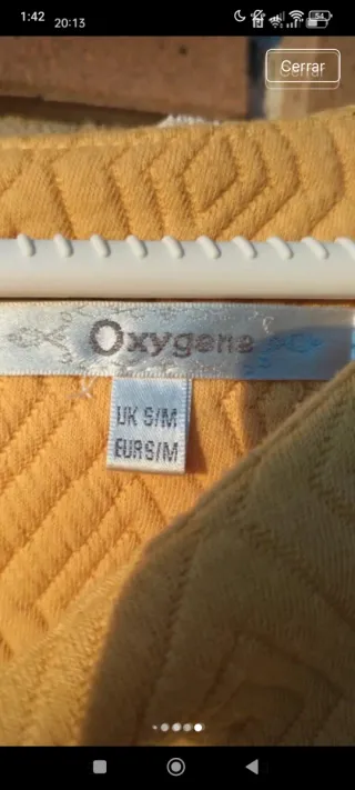 Jersey  talla 38 manga 3/4 cuello amplio