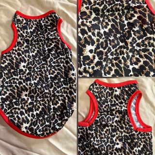 Camiseta tirantes con estampado leopardo.