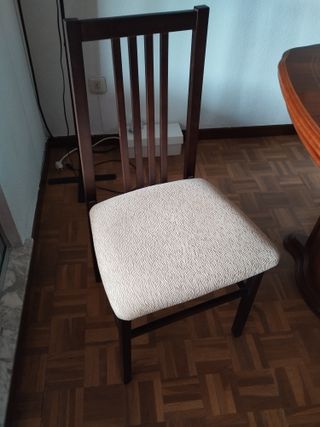 Sillas de Comedor Madera Tapizadas Beige