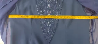 Vestido azul con chaqueta