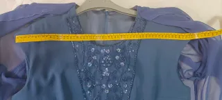 Vestido azul con chaqueta