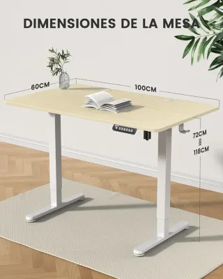 Escritorio Eléctrico Regulable 100x60