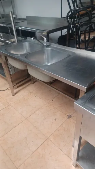 Fregadero doble acero inoxidable