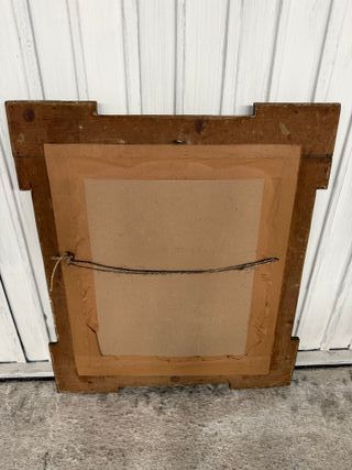 Espejo Antiguo Dorado Ovalado