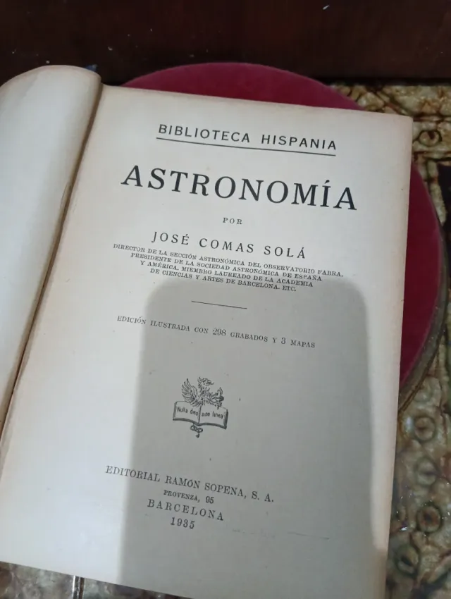 Libro antiguo astronomía 1935 divulgación científi
