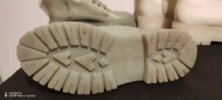 Botas verdes y beige y marrón mujer