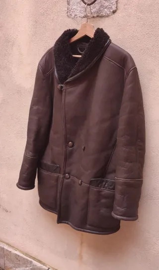 Cappotto Shearling Uomo Marrone