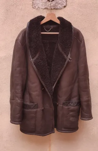 Cappotto Shearling Uomo Marrone