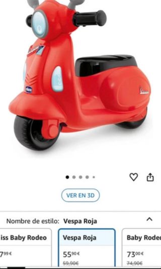 Vespa niño roja Chicco