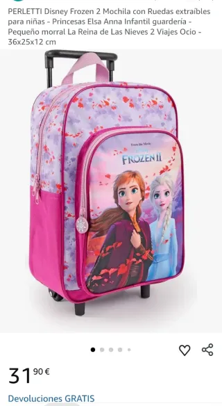 Mochila Frozen con ruedas
