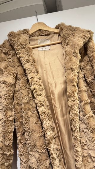 Abrigo pelo Pull&Bear beige/marrón