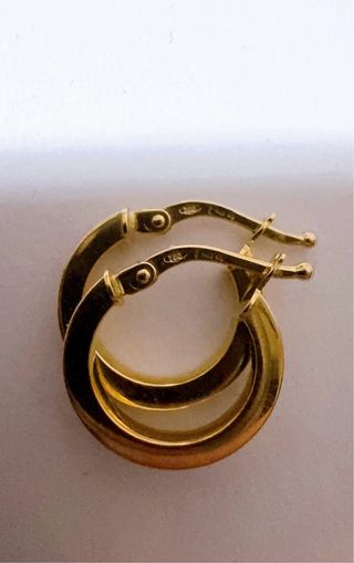 Orecchini a cerchio squadrati in oro 18kt 750