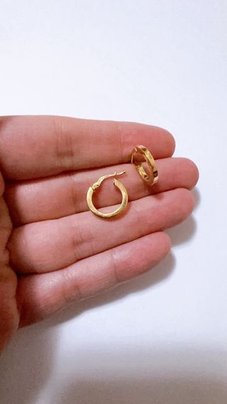 Orecchini a cerchio squadrati in oro 18kt 750