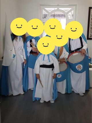 Traje Semana Santa Azul y Blanco