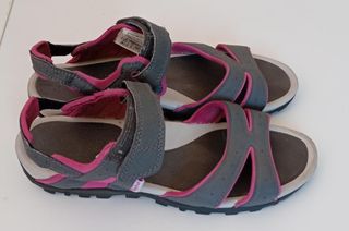 Sandalias Trekking Quechua Gris/Rosa