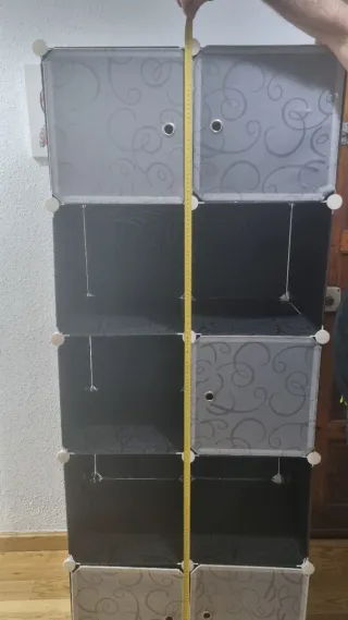 Armario Modular Cubos Plástico Gris