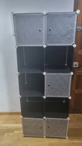 Armario Modular Cubos Plástico Gris