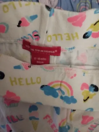 Lote 4 shorts niña y 5 camisetas