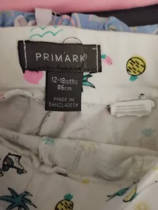 Lote 4 shorts niña y 5 camisetas