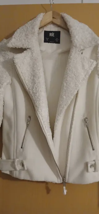 Chaqueta RIE blanca paño y lana