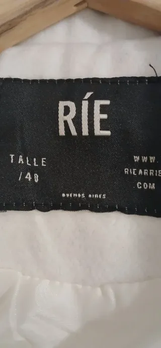 Chaqueta RIE blanca paño y lana