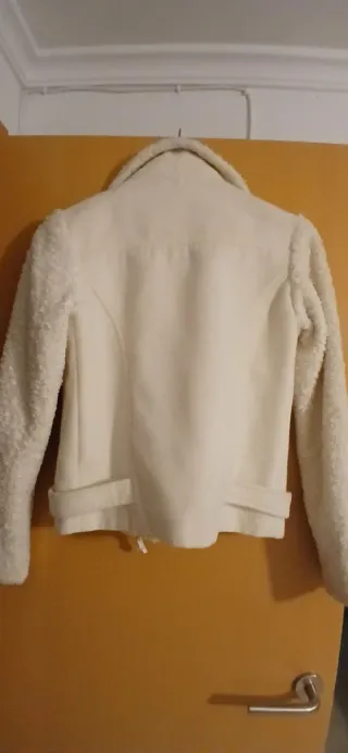 Chaqueta RIE blanca paño y lana