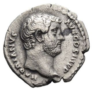 Moneda romana Adriano denario plata original