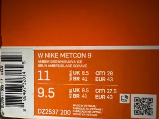 Nike Metcon 9 Arancioni