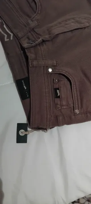 Pantalón gas vaquero marrón